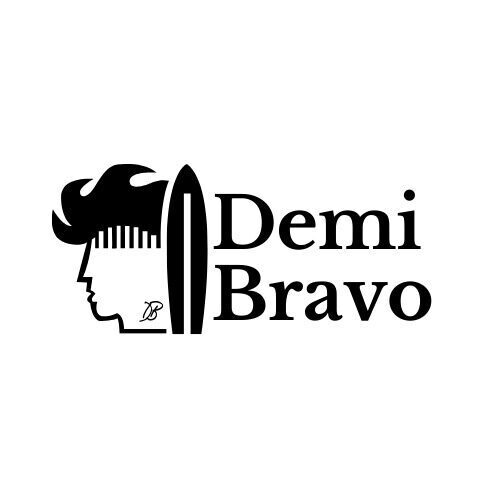 Demi Bravo’nun estetik ve sade tasarıma sahip logo tasarımı.