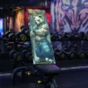 Akiro temalı, dövüş sanatlarından esinlenmiş güçlü panda figürlü spor havlusu.