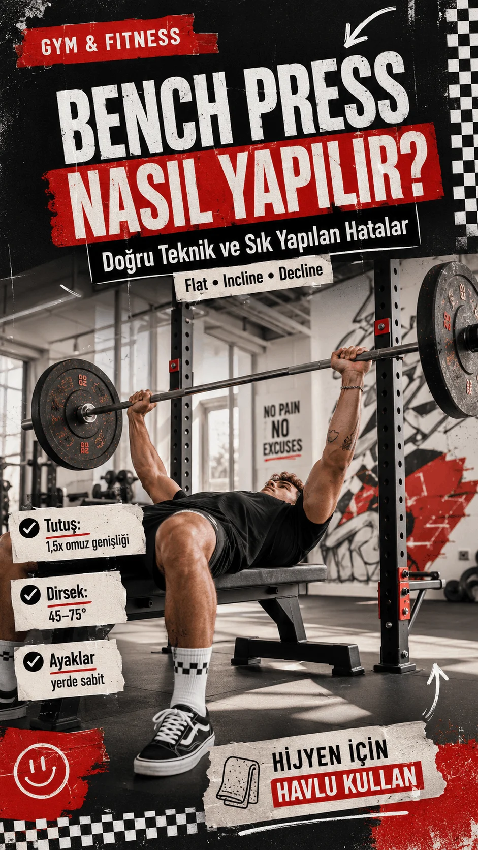Bench Press Nasıl Yapılır? Doğru Teknik ve Sık Yapılan Hatalar